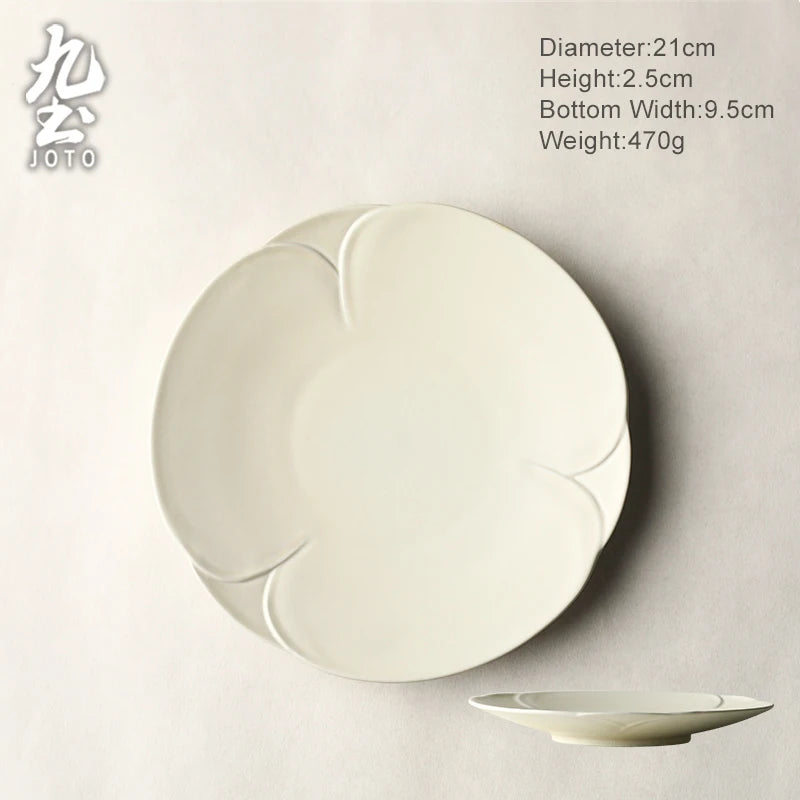 JOTO Plain Lace Styling Vintage Matte Ceramic Dish Set