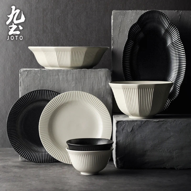 JOTO Fired at high temperature Handmade Ceramic Dinnerware Sets