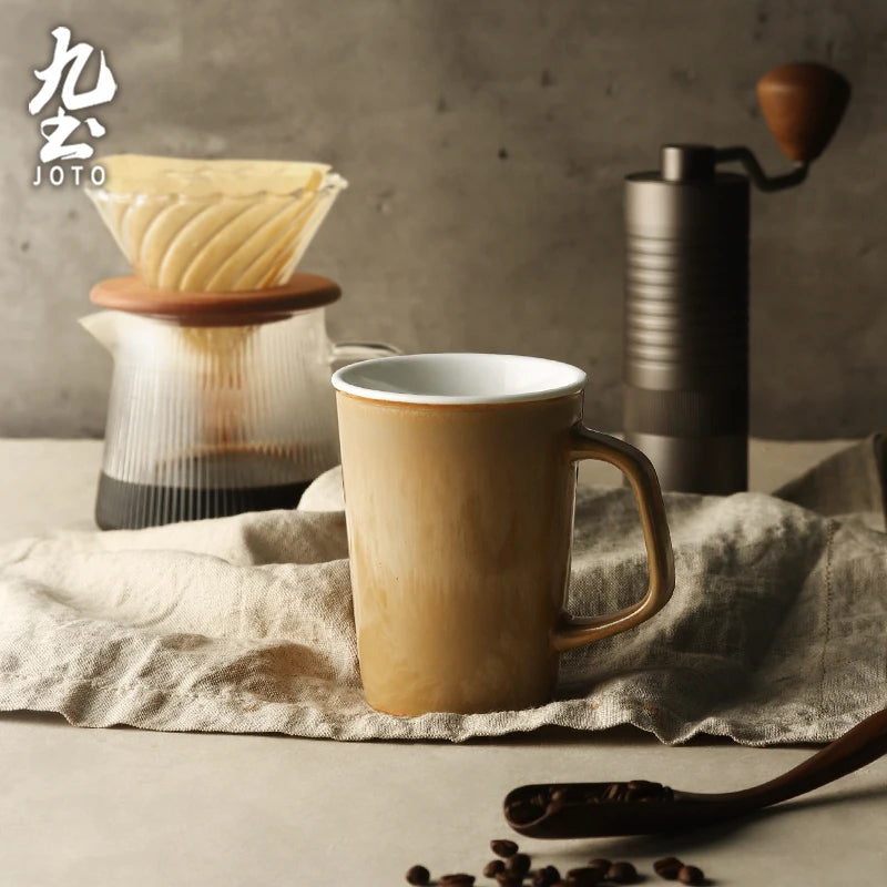 JOTO Artisanal Craftsmanship Perfect for Home Use Handmade Ceramic Mug for Home Coffee