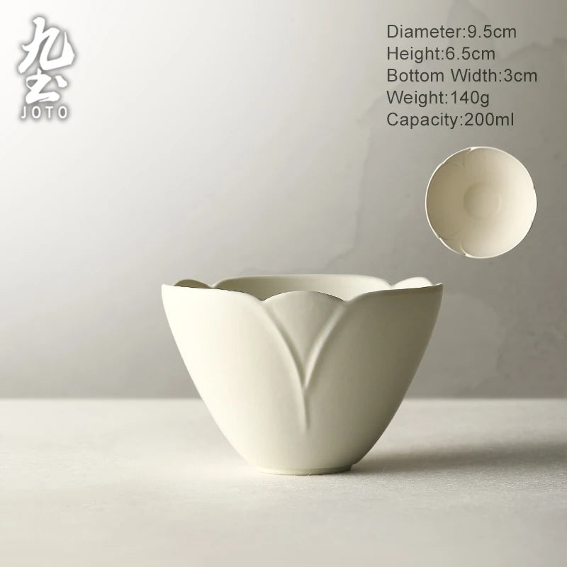 JOTO Plain Lace Styling Vintage Matte Ceramic Dish Set