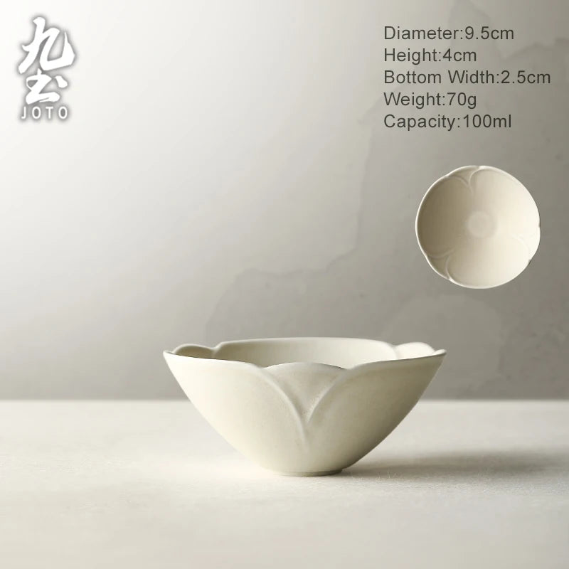 JOTO Plain Lace Styling Vintage Matte Ceramic Dish Set