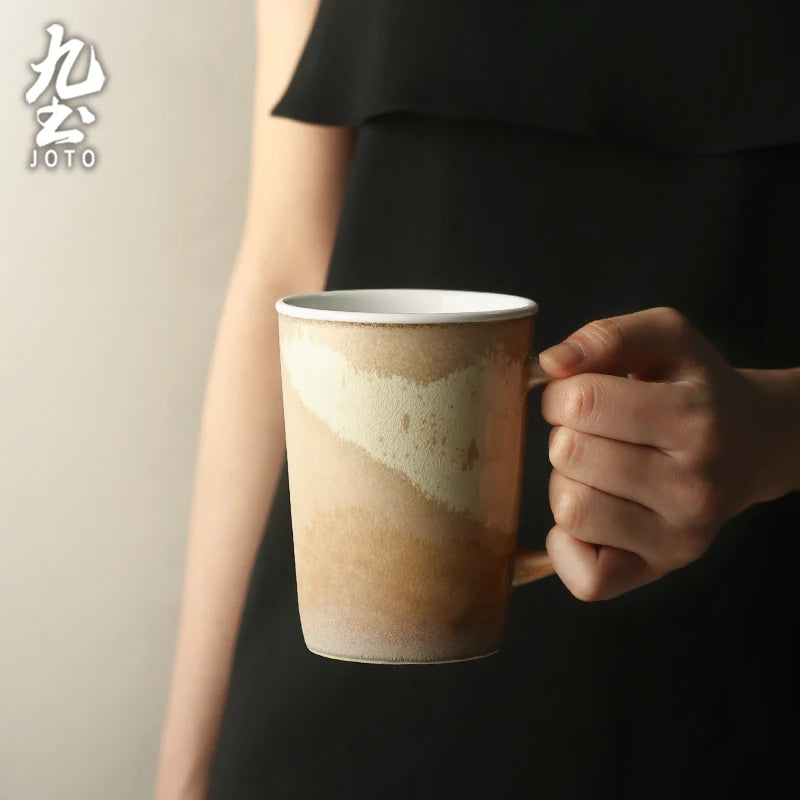 JOTO Artisanal Craftsmanship Perfect for Home Use Handmade Ceramic Mug for Home Coffee