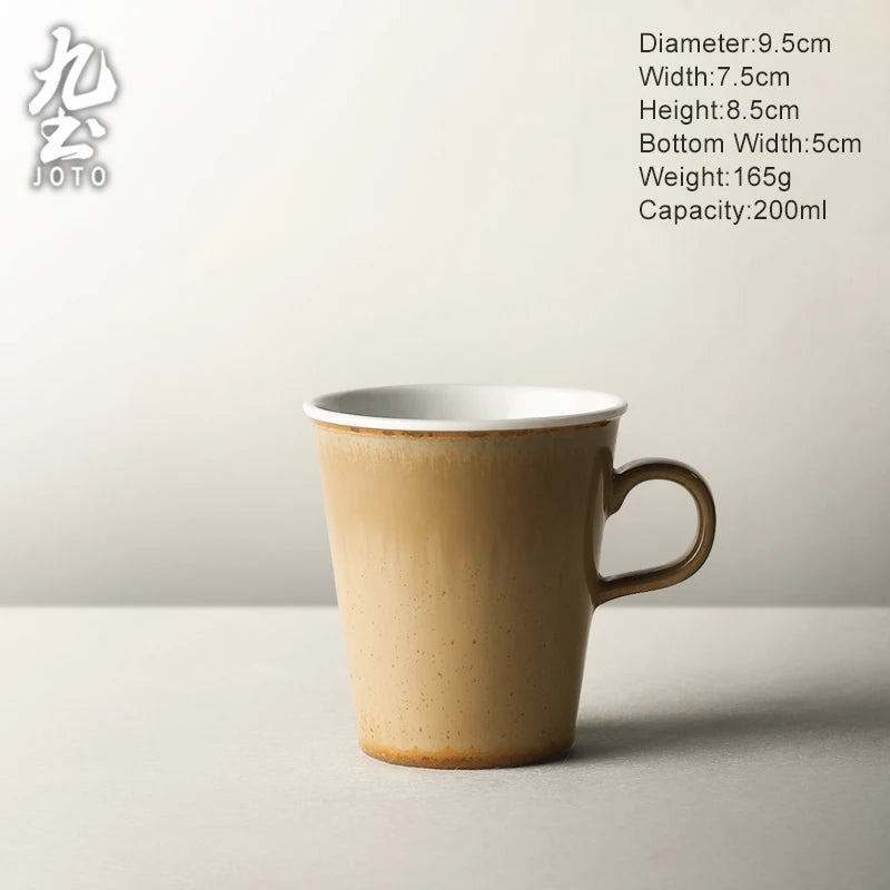 JOTO Artisanal Craftsmanship Perfect for Home Use Handmade Ceramic Mug for Home Coffee