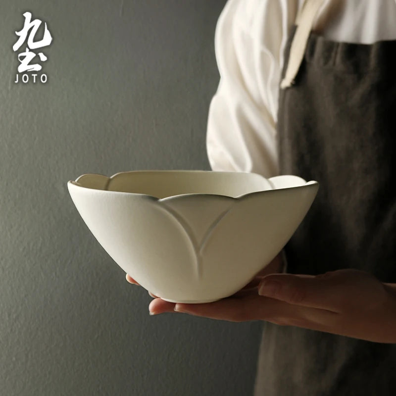 JOTO Plain Lace Styling Vintage Matte Ceramic Dish Set