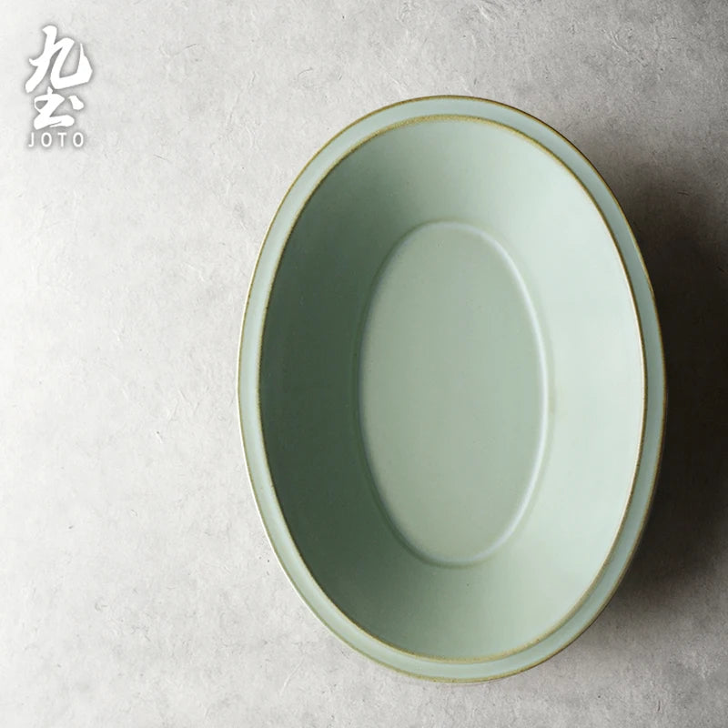 JOTO Japanese Handmade Ceramic Round Dessert Plate