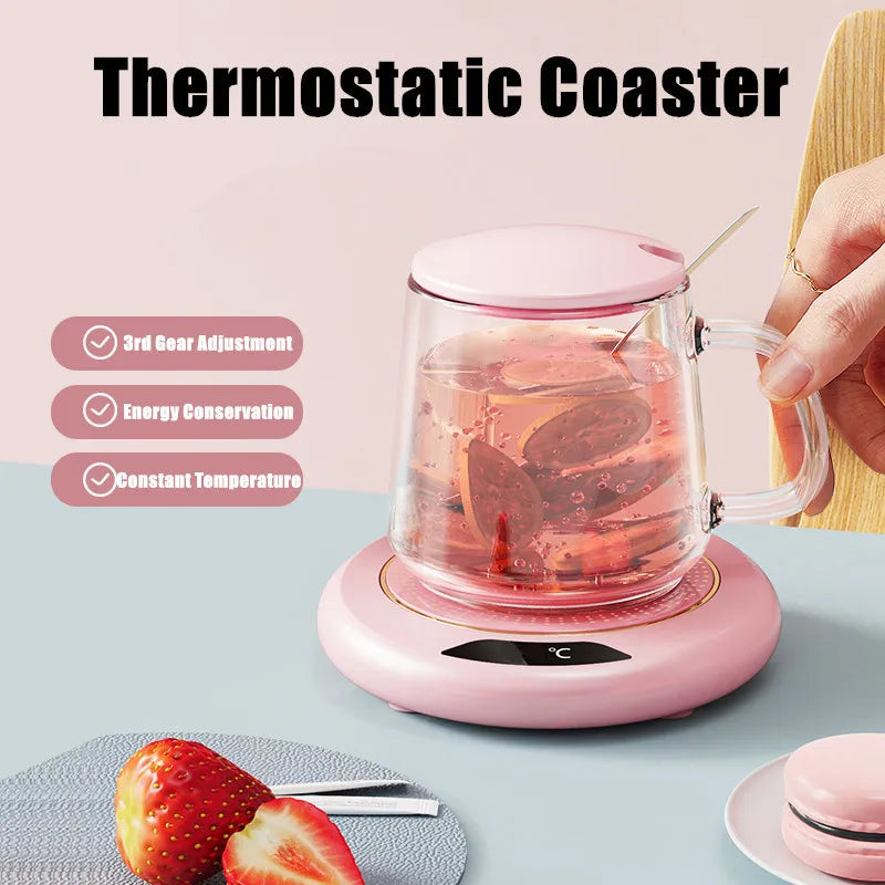 Constant temperature heating coaster