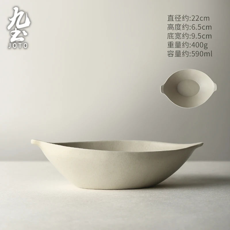 JOTO Delicate glaze for easy cleaning Vintage Ceramic Dish Set