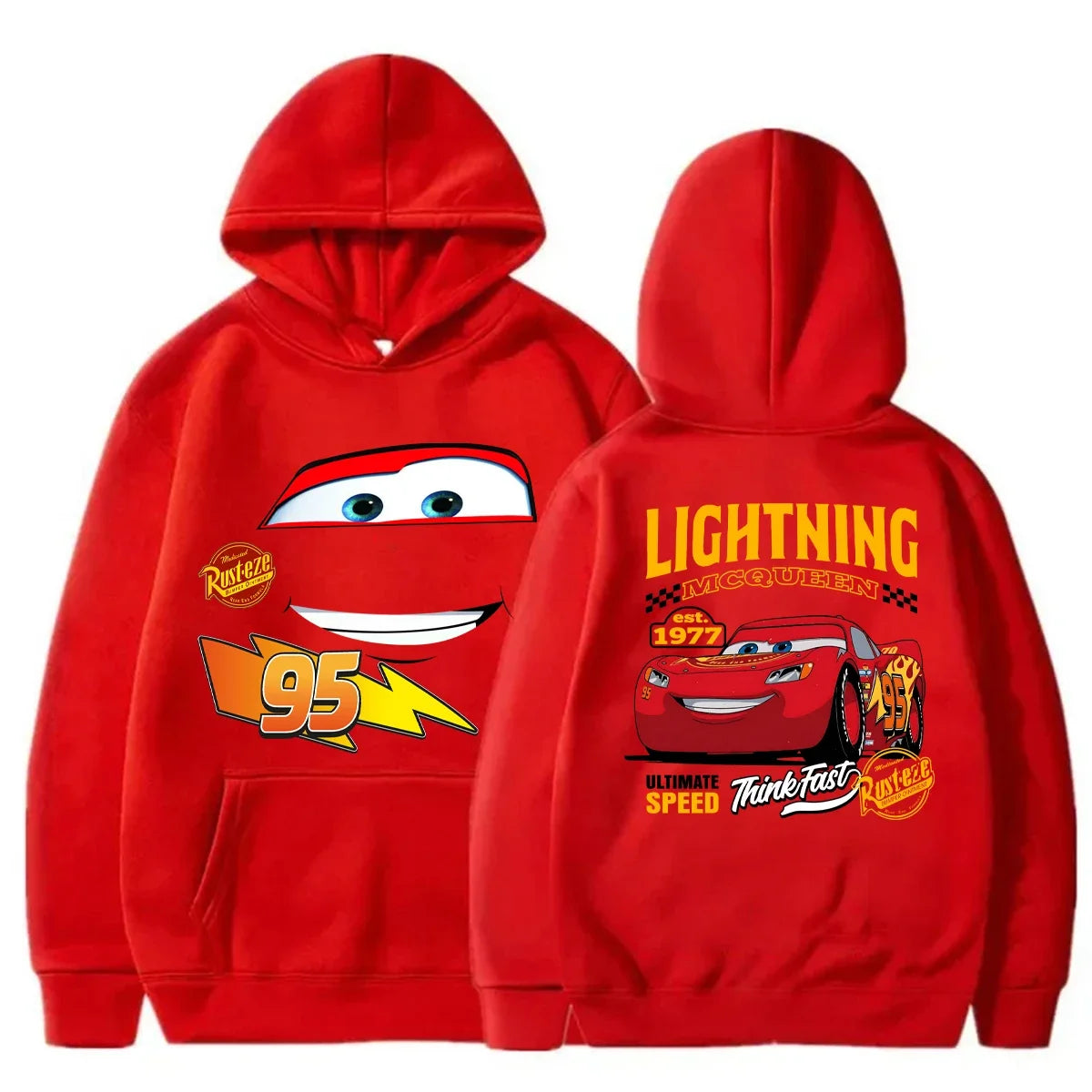Light McQueen Printed Hoodie