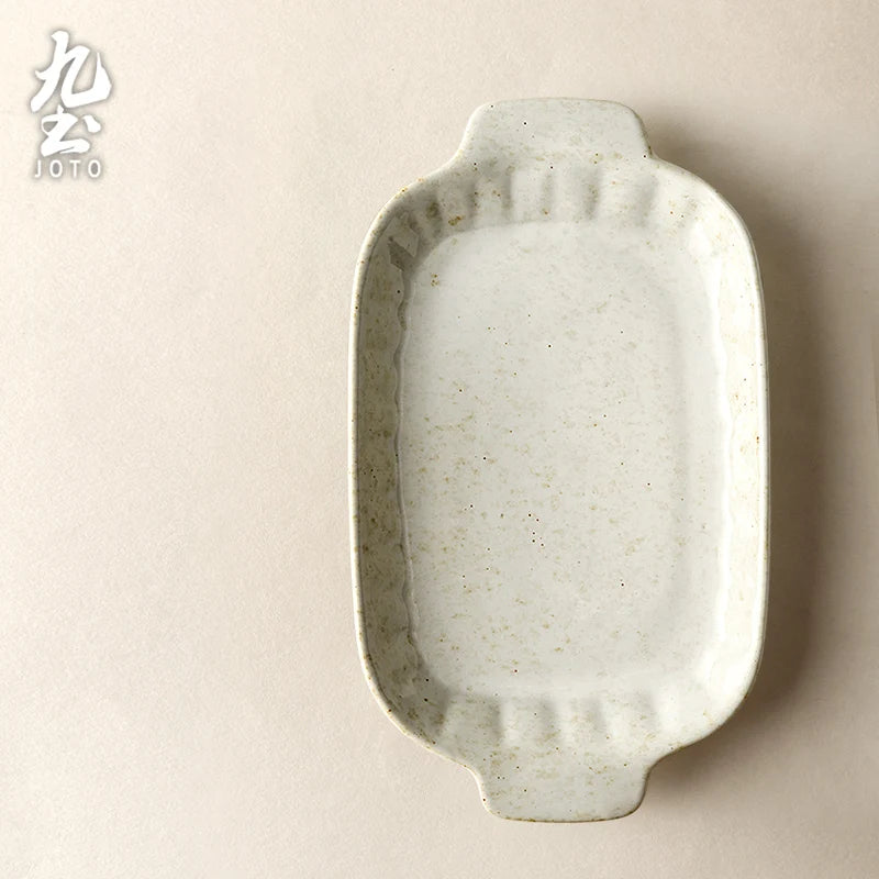 JOTO Craftsmanship Handmade Rough Ceramic Tableware Set