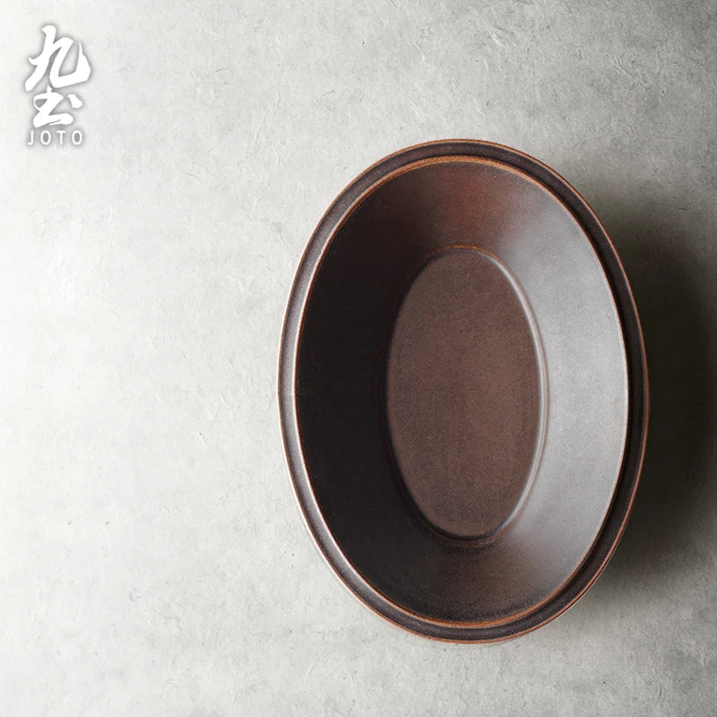 JOTO Japanese Handmade Ceramic Round Dessert Plate