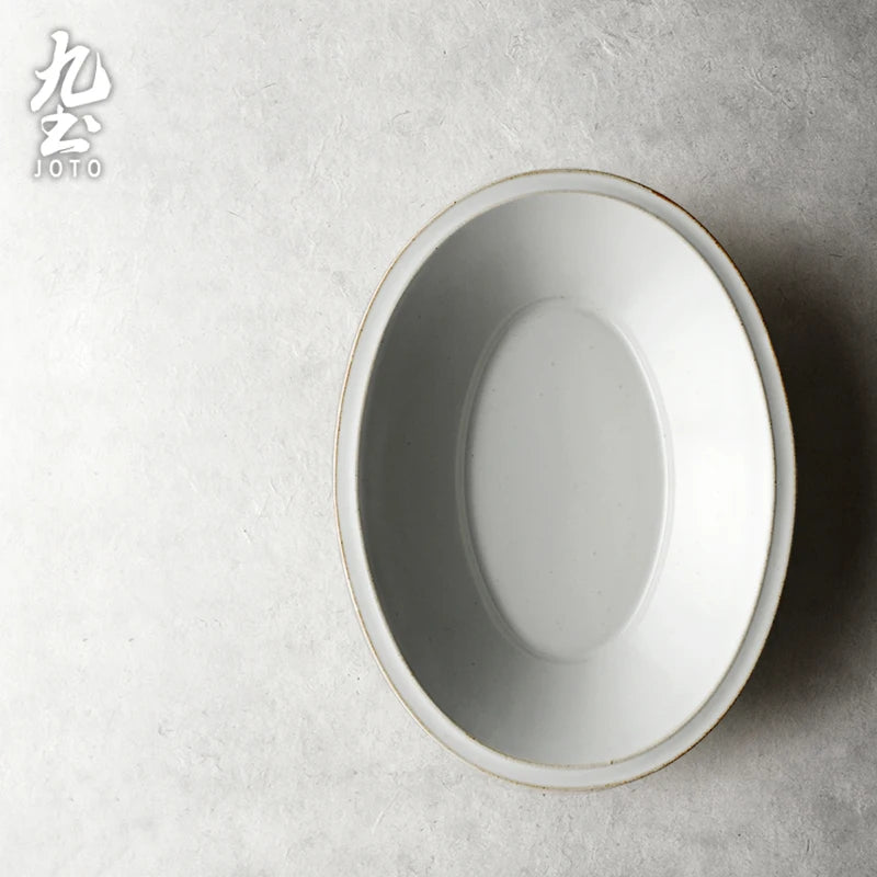 JOTO Japanese Handmade Ceramic Round Dessert Plate
