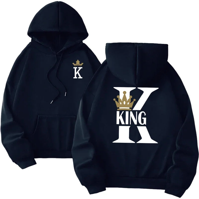 King and Queen Printing Hoodies