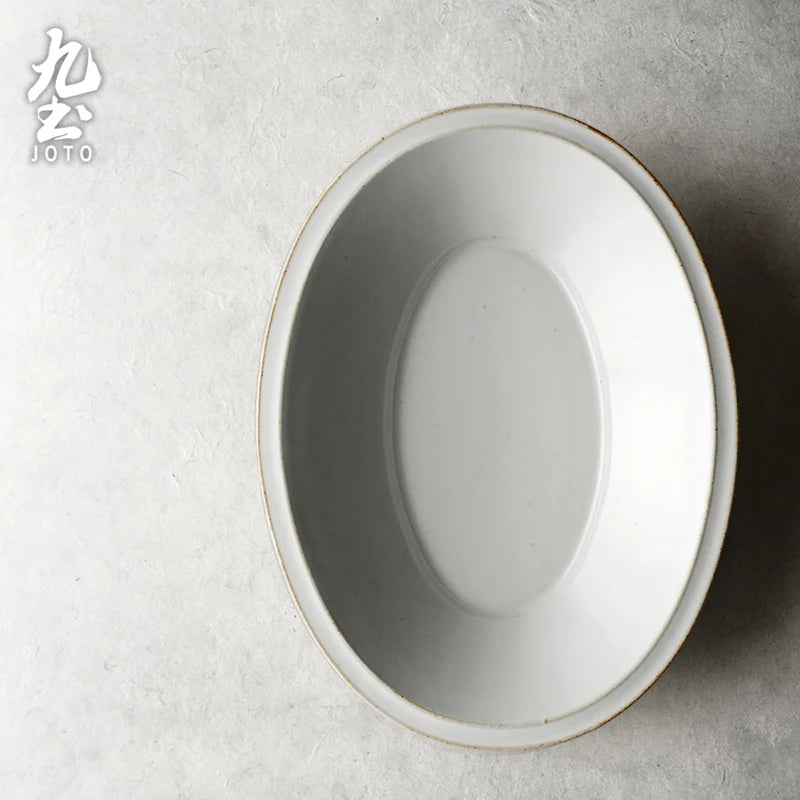 JOTO Japanese Handmade Ceramic Round Dessert Plate