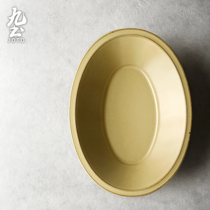 JOTO Japanese Handmade Ceramic Round Dessert Plate
