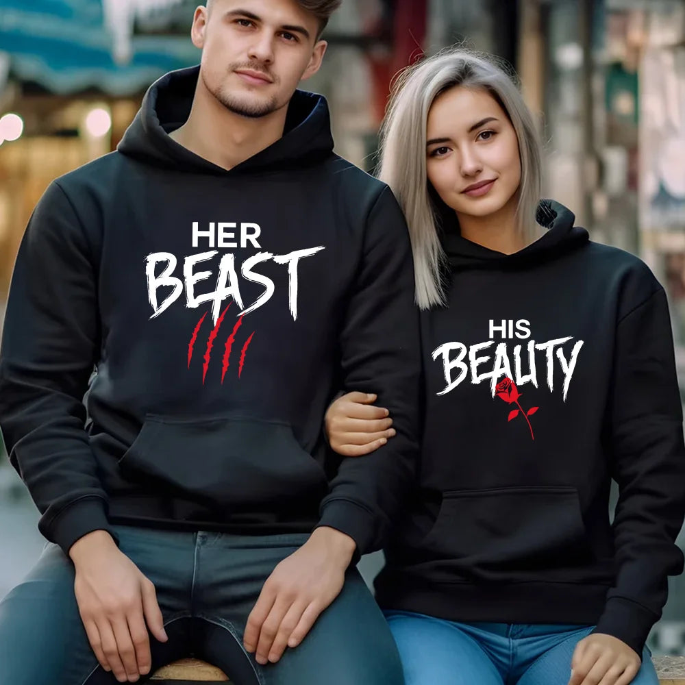 HER BEAST AND HIS BEAUTY HOODIES