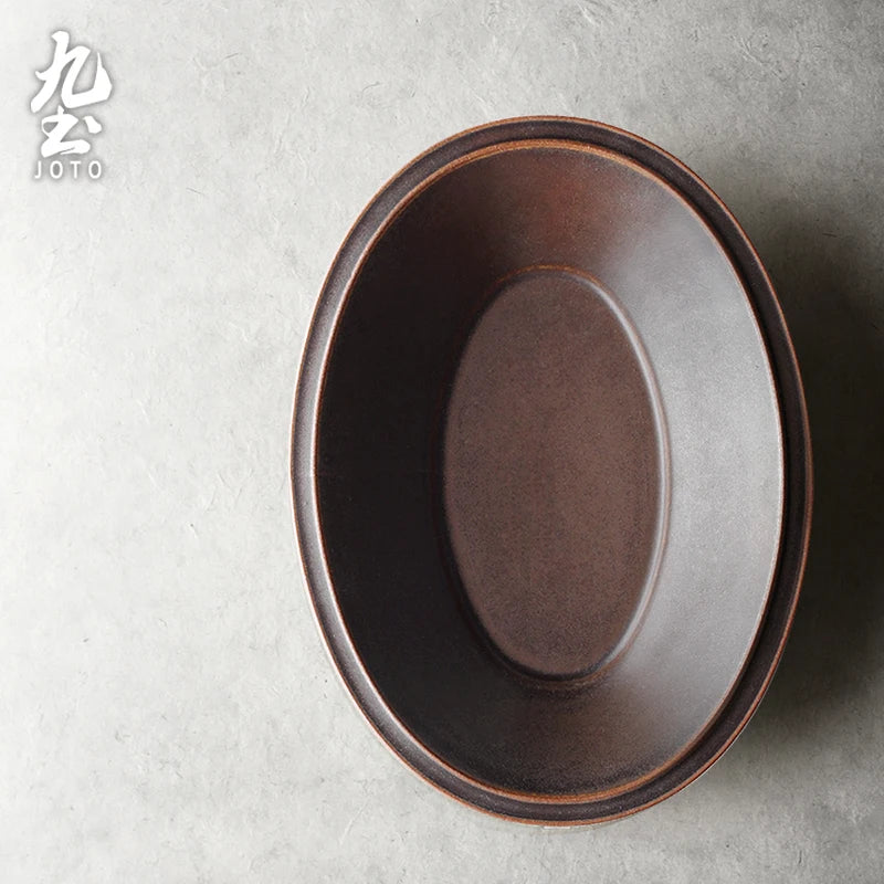 JOTO Japanese Handmade Ceramic Round Dessert Plate