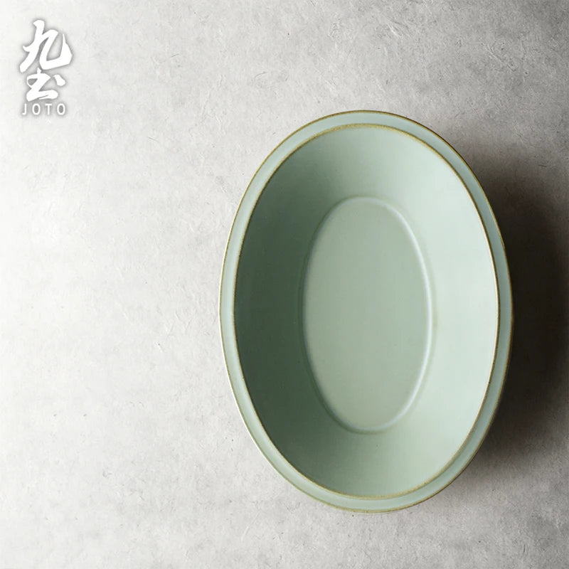 JOTO Japanese Handmade Ceramic Round Dessert Plate