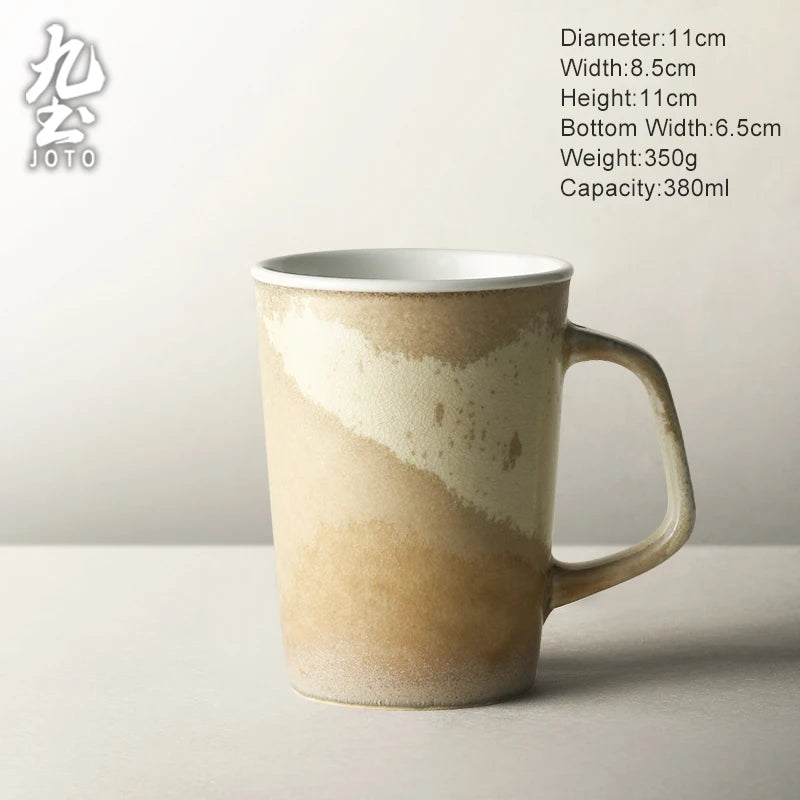 JOTO Artisanal Craftsmanship Perfect for Home Use Handmade Ceramic Mug for Home Coffee