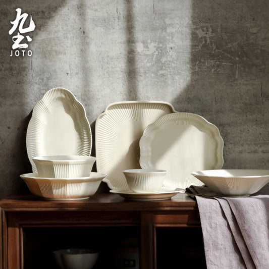 JOTO Fired at high temperature Handmade Ceramic Dinnerware Sets