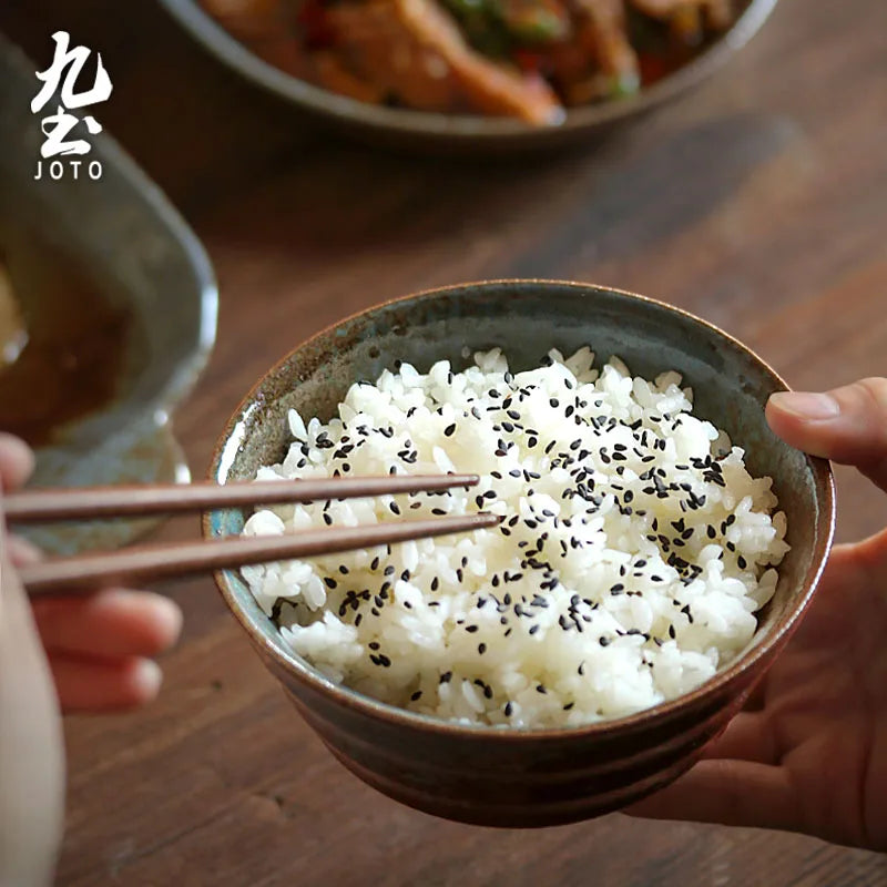 JOTO Craftsmanship  Handmade Rough Ceramic Tableware Set