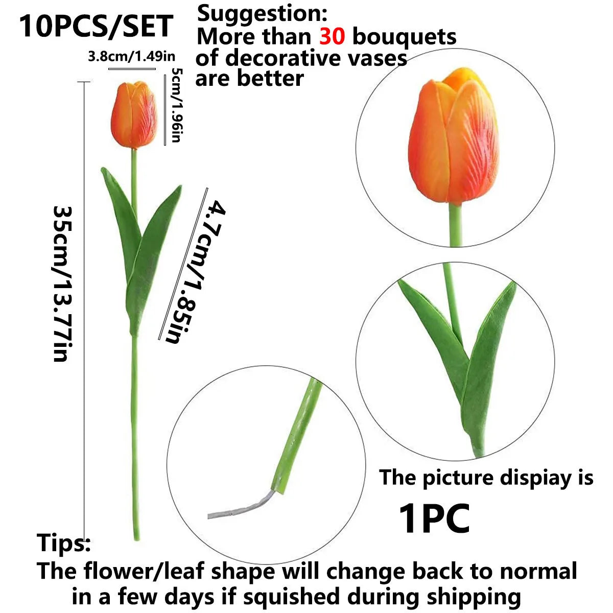 Artificial Flower Realistic Touch Tulip