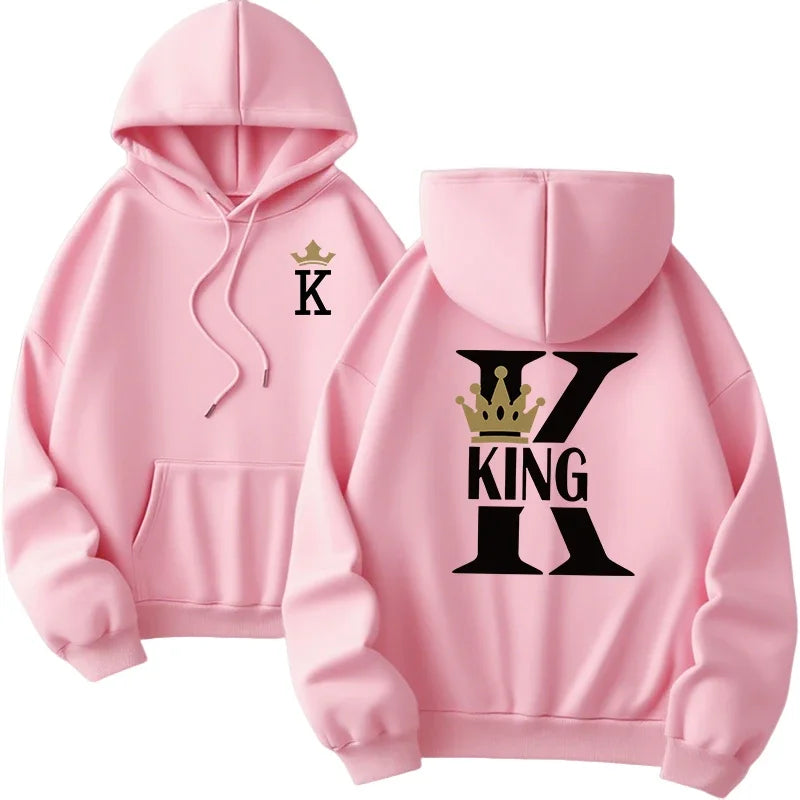 King and Queen Printing Hoodies