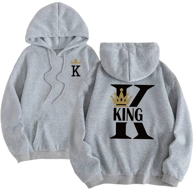 King and Queen Printing Hoodies
