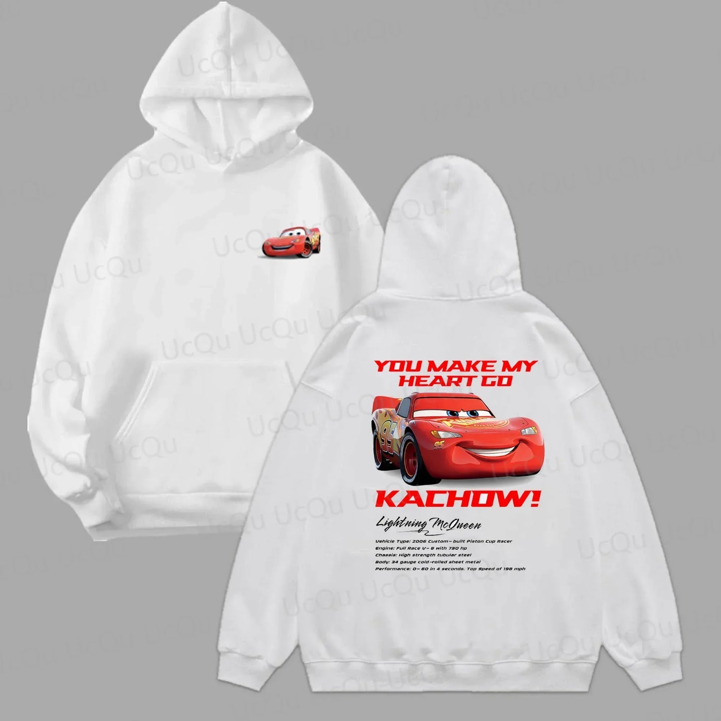 Light McQueen Printed Hoodie