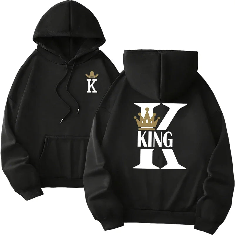 King and Queen Printing Hoodies