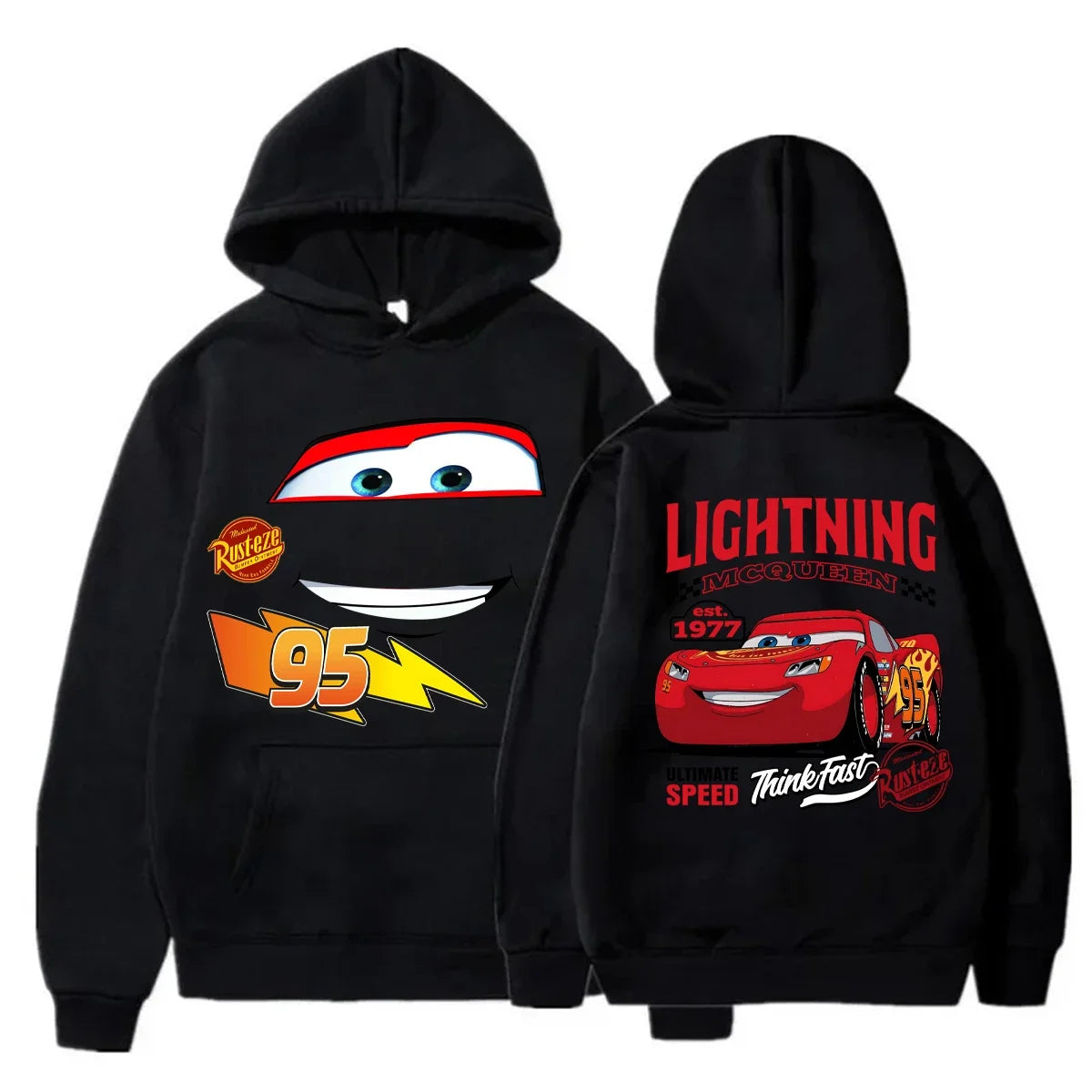 Light McQueen Printed Hoodie