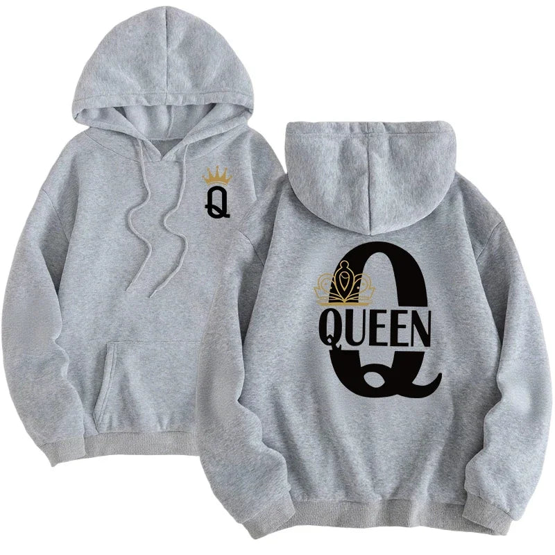 King and Queen Printing Hoodies