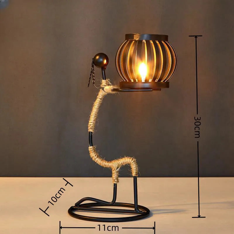 Nordic Metal Candlestick Abstract