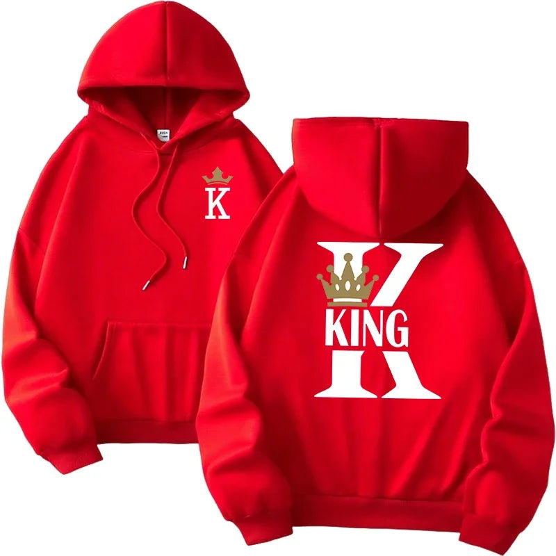 King and Queen Printing Hoodies