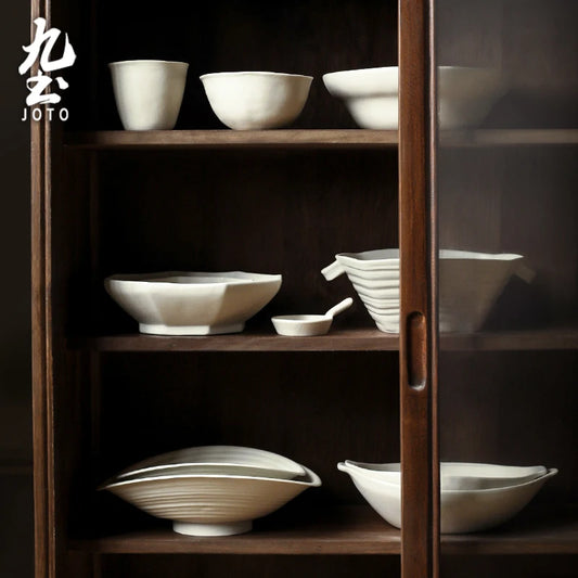 JOTO Delicate glaze for easy cleaning Vintage Ceramic Dish Set