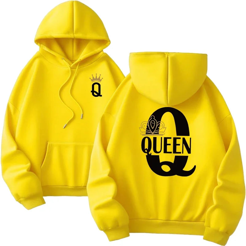 King and Queen Printing Hoodies