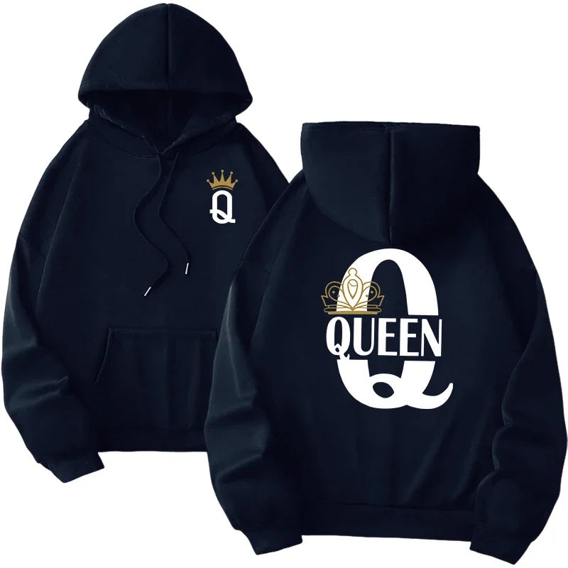King and Queen Printing Hoodies