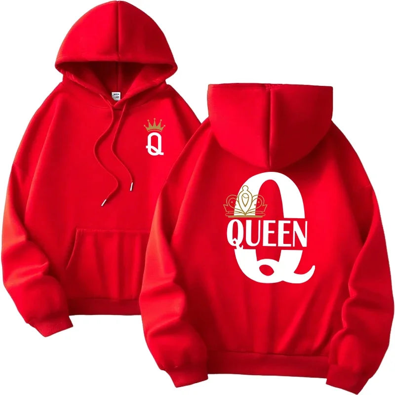 King and Queen Printing Hoodies