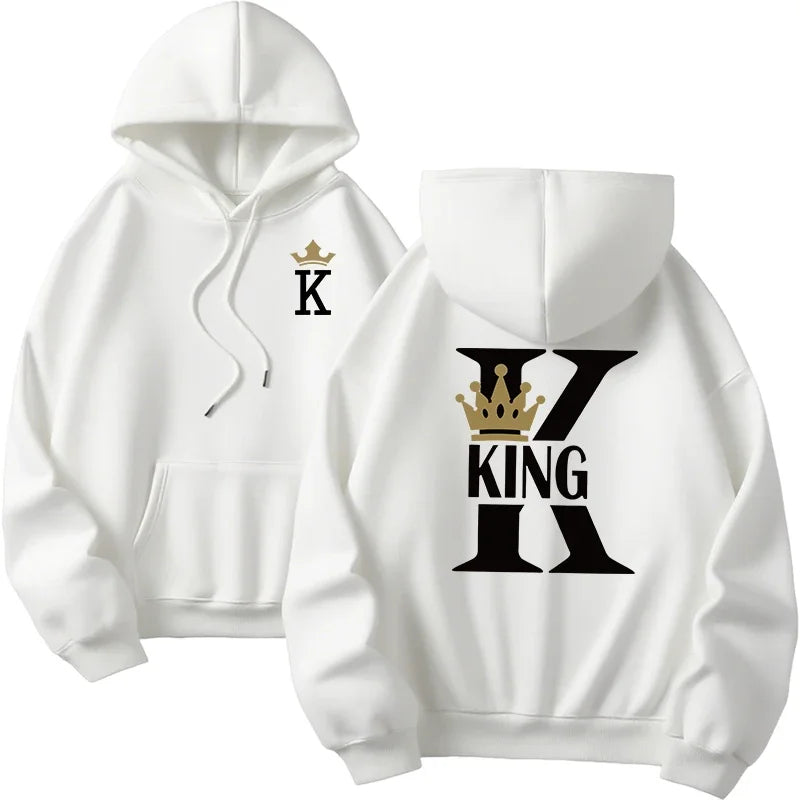 King and Queen Printing Hoodies