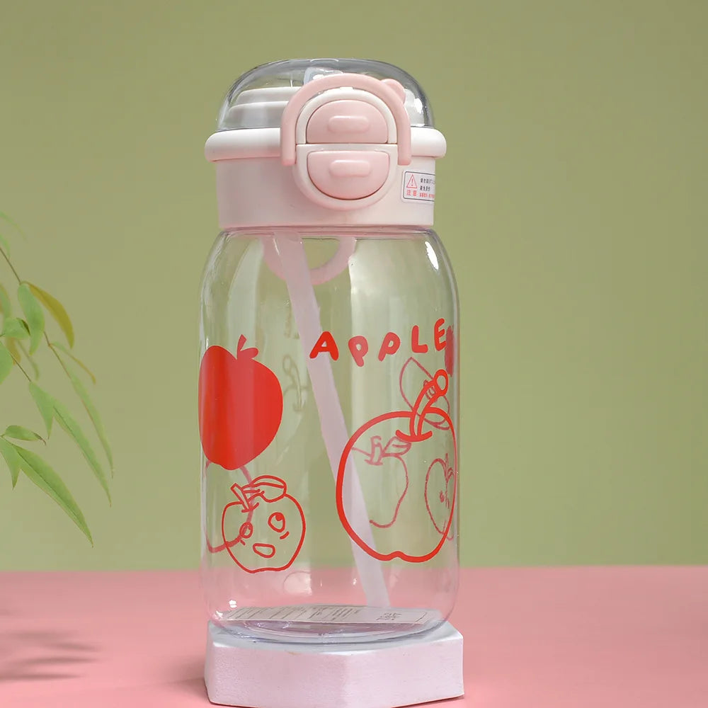 Cute Water Bottle with Straw