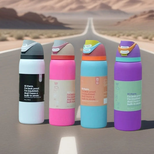 Insulated Water Bottle with Straw