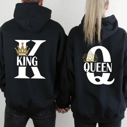 King and Queen Printing Hoodies
