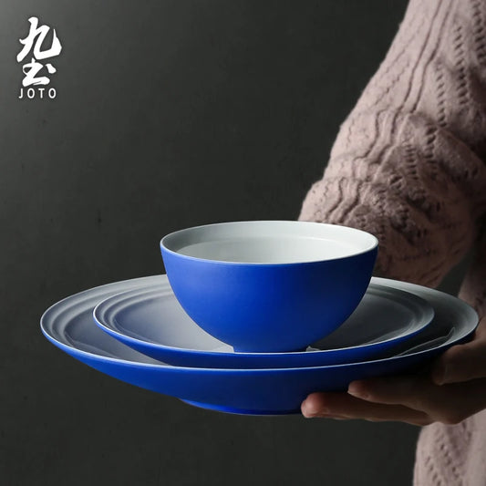 JOTO Handmade Ceramic Klein Blue Dinnerware