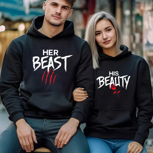 HER BEAST AND HIS BEAUTY HOODIES