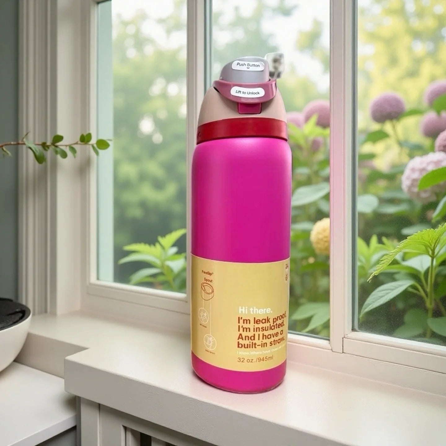Insulated Water Bottle with Straw