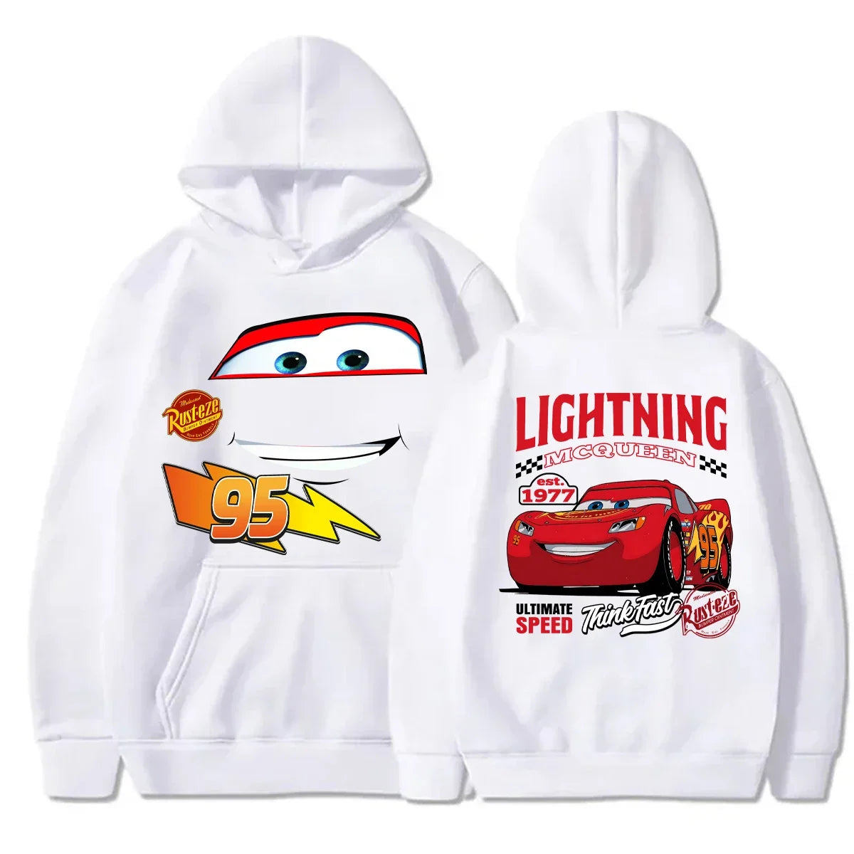 Light McQueen Printed Hoodie