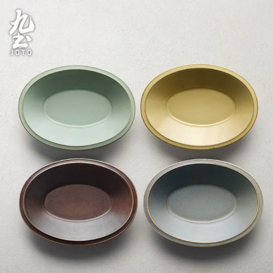 JOTO Japanese Handmade Ceramic Round Dessert Plate