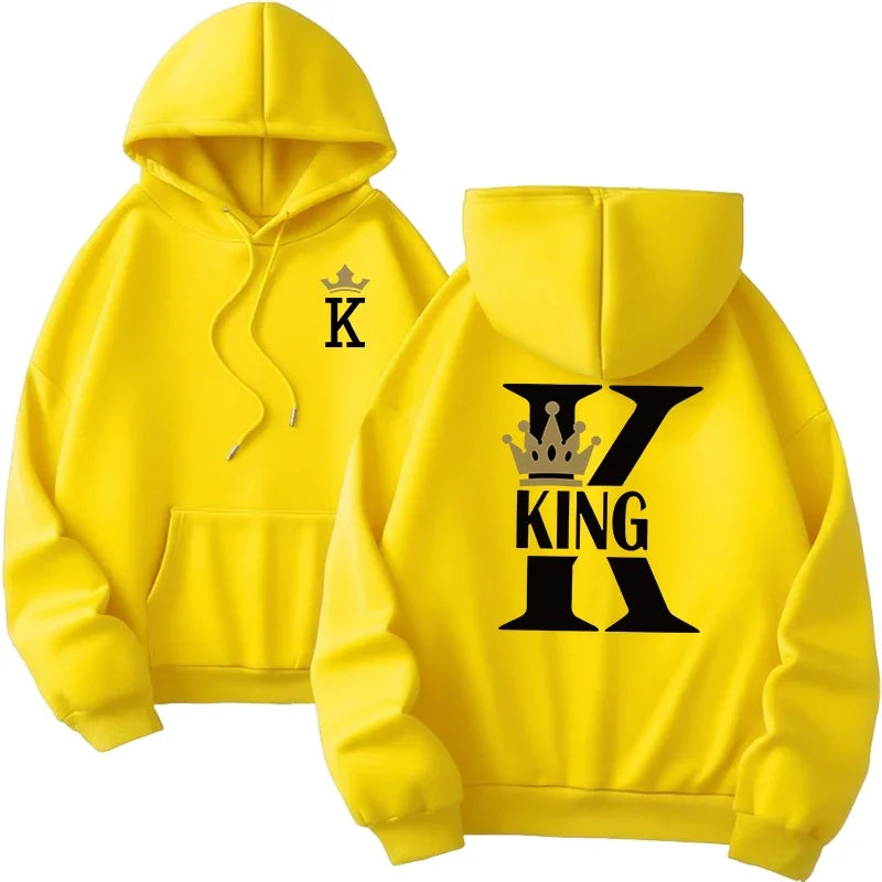 King and Queen Printing Hoodies