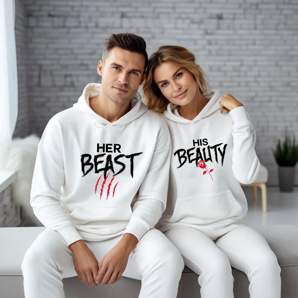 HER BEAST AND HIS BEAUTY HOODIES